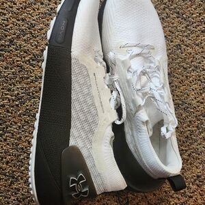Under Armour White and Black Athletic Shoes